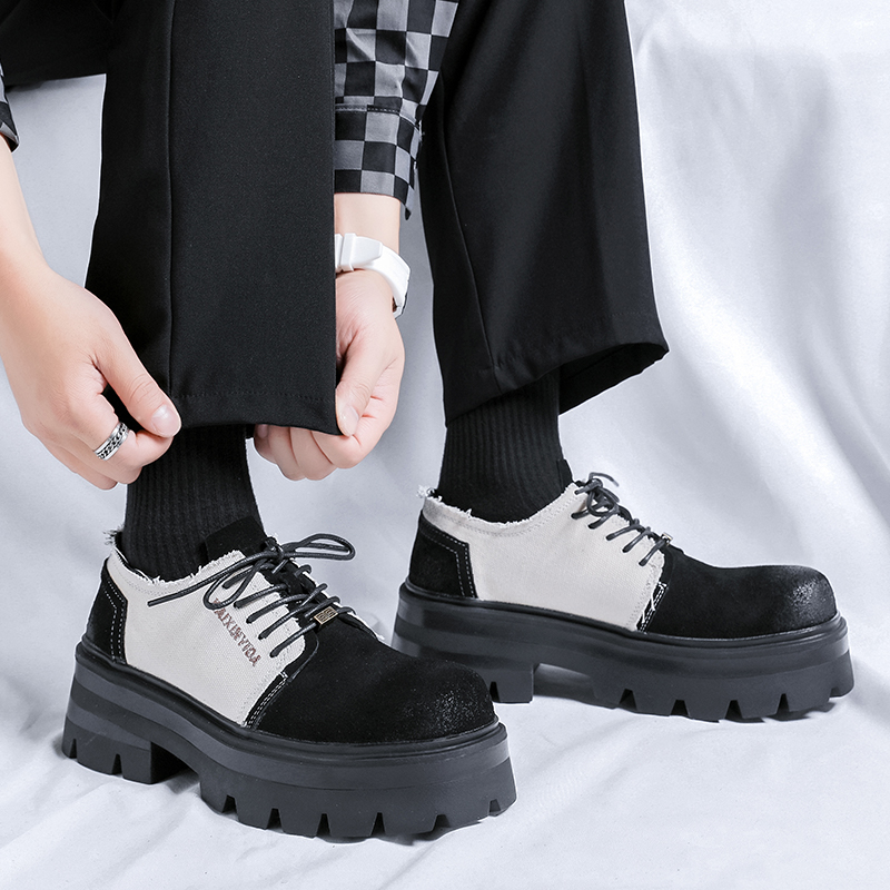 Streetwear Brand In Japan - รองเท้าหนังทรงหัวเหลี่ยม แบรนด์สตรีทแวร์ญี่ปุ่น-เกาหลี แฟชั่นหรูหรา ลำลอง สำหรับผู้ชาย เหมาะสำหรับธุรกิจ