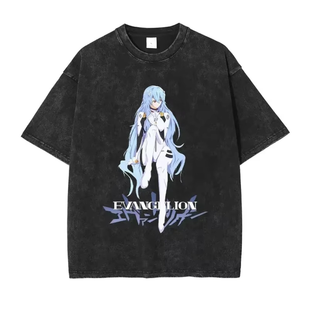 Streetwear Brand In Japan - เสื้อยืดโอเวอร์ไซส์ผู้ชาย เสื้อผ้า EVA อนิเมะ สตรีทแวร์ แบรนด์วินเทจ