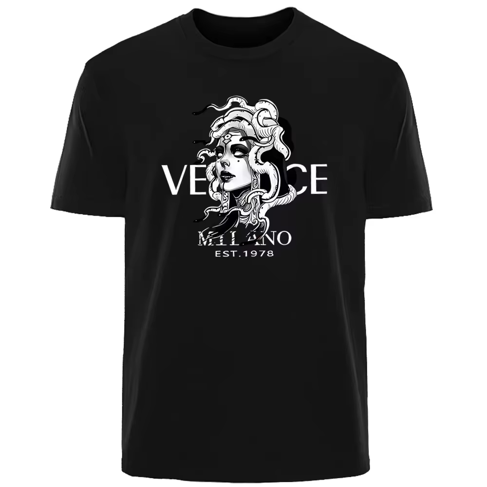 Streetwear Brand Aesthetic - ความงามเชิงตำนานคลาสสิก เมดูซ่า แบรนด์เสื้อยืดสุดหรูแนวสตรีท แฟชั่นเสื้อยืดกราฟิกผ้าฝ้าย ผู้ชาย ผู้หญิง