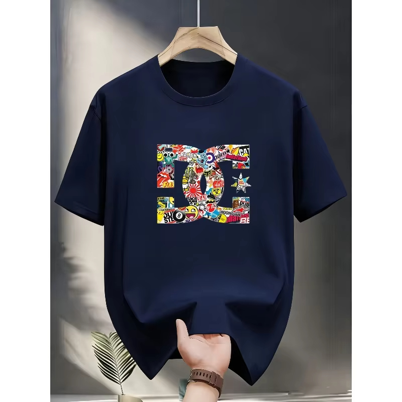 Streetwear Brand Trends - เสื้อยืดโอเวอร์ไซส์พิมพ์ลายแบรนด์หรูแฟชั่นแนวสตรีทแวร์ แขนสั้น ผ้าฝ้าย สไตล์ลำลอง สำหรับฤดูร้อน ปี