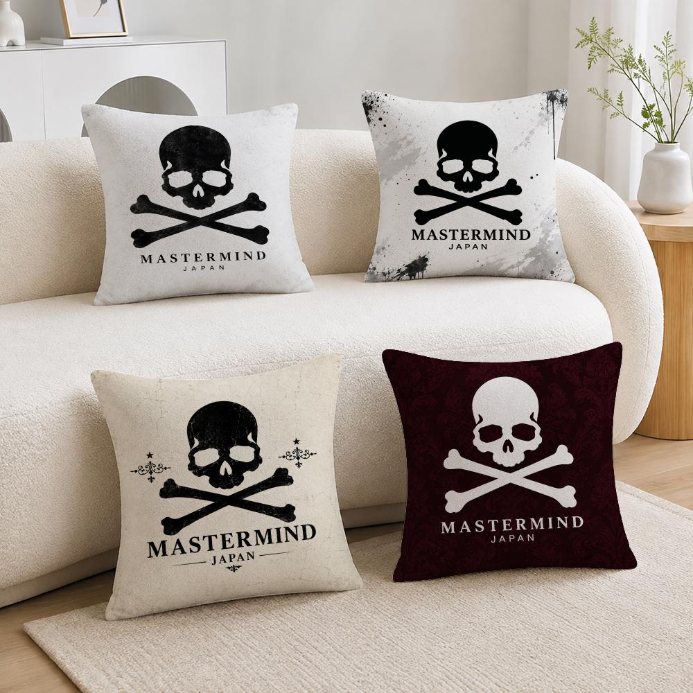 Streetwear Brand In Japan - ปลอกหมอนอิงแบรนด์สตรีทแวร์ Mastermind Japan ปลอกหมอนอิงนุ่มสบาย ปลอกหมอนอิงขนฟูสำหรับตกแต่งโซฟา ห้องนอน