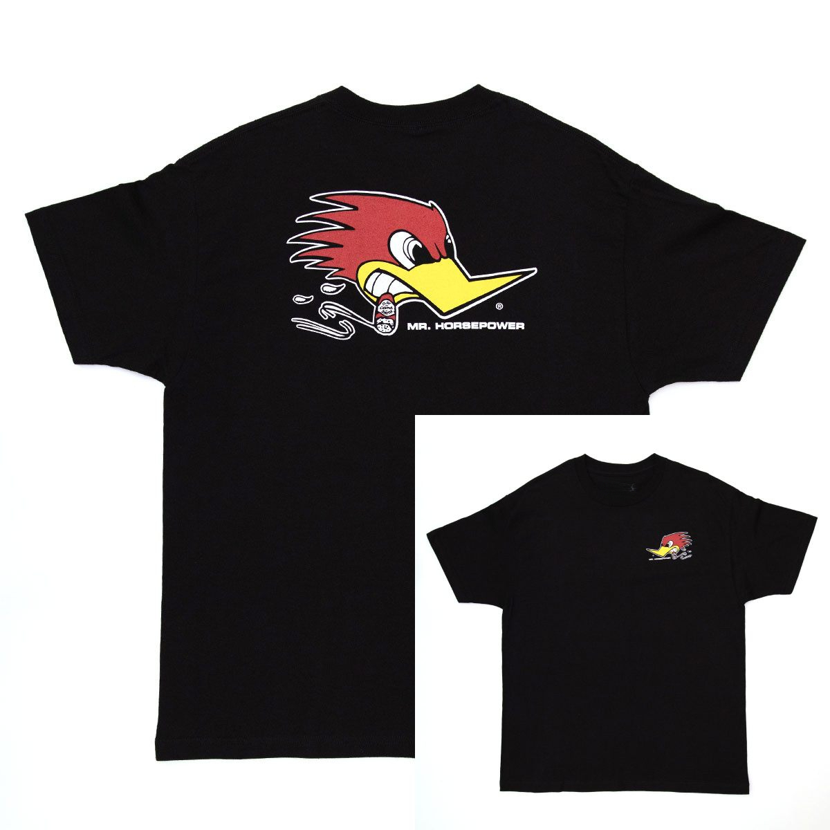 Streetwear Brands Logo - โลโก้นกหัวขวานสีแดง รถแข่งคลาสสิก แบรนด์ดัดแปลงรถ ทีเชิ้ต ผ้าฝ้าย เสื้อยืดลายกราฟิก