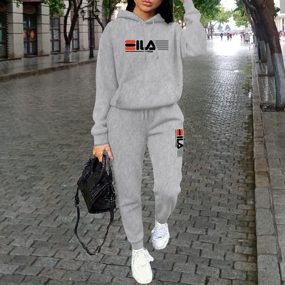 Streetwear Brand Aesthetic - เสื้อผ้าผู้หญิง ชุดฮู้ดดี้และกางเกงสำหรับฤดูใบไม้ร่วงและฤดูหนาว แฟชั่นคุณภาพสูง แบรนด์หรู ดีไซเนอร์ สตรีทแวร์