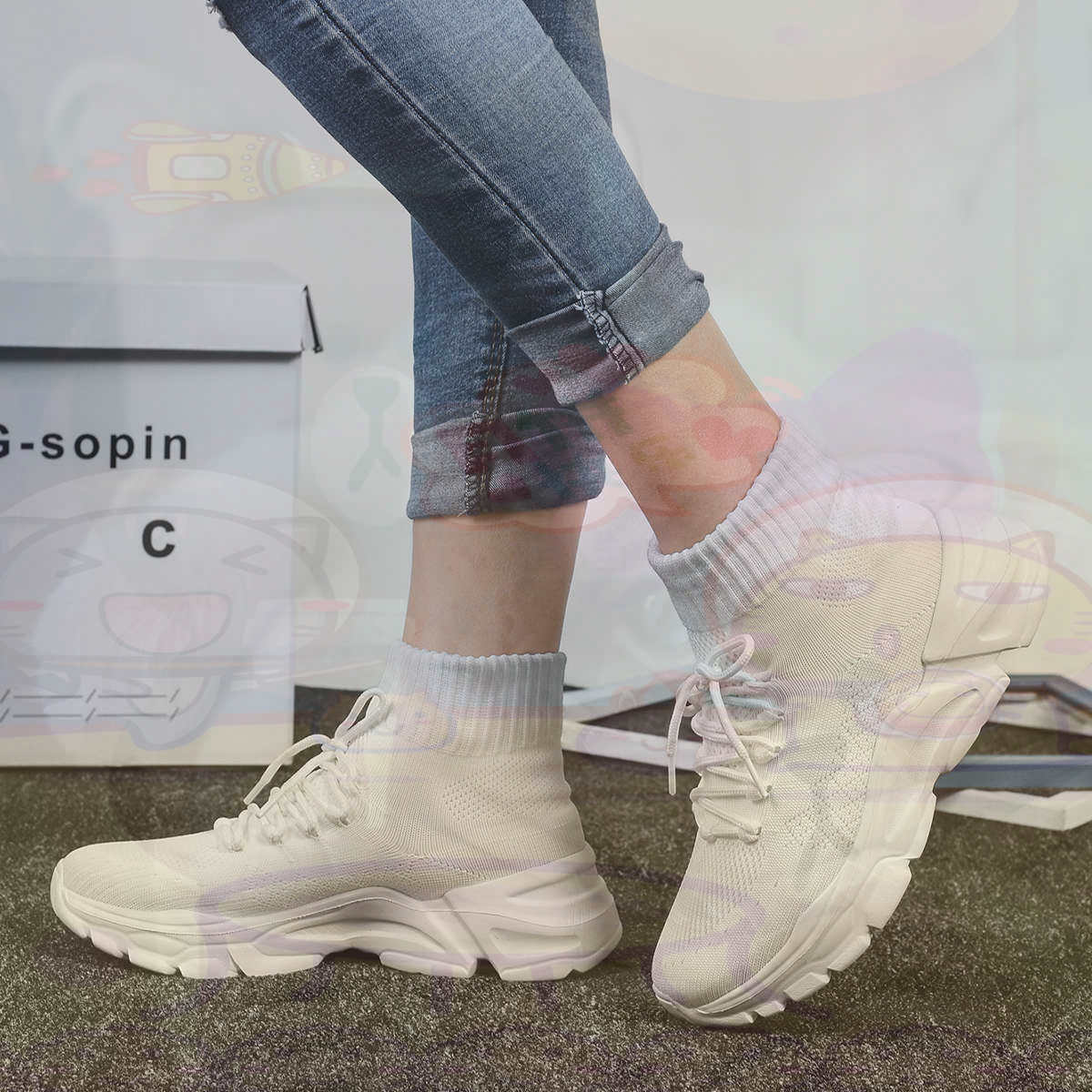 Streetwear Brand Kit - เพิ่มความสูงฤดูร้อนบาสเกตบอลบาสเกตบอลผู้หญิงกีฬารองเท้ารองเท้าผ้าใบใหม่ผู้หญิงยี่ห้อกรีฑาออกกําลังกายที่ไม่ซ้ํากัน