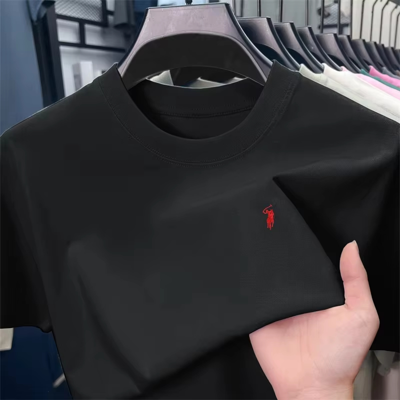 Streetwear Brands Logo - เสื้อยืดลายกราฟิกผ้าฝ้ายสไตล์ลำลองสำหรับผู้ชายและผู้หญิง แบรนด์คลาสสิค โลโก้ลายม้า สำหรับใส่เที่ยวเล่นกลางแจ้ง เสื้อผ้าสตรีทแวร์สำหรับฤดูร้อน
