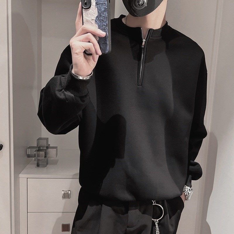 เสื้อฮู้ดดี้ผู้ชายคอตั้งแบบซิป - Streetwear Brand Aesthetic บทวิจารณ์และราคา