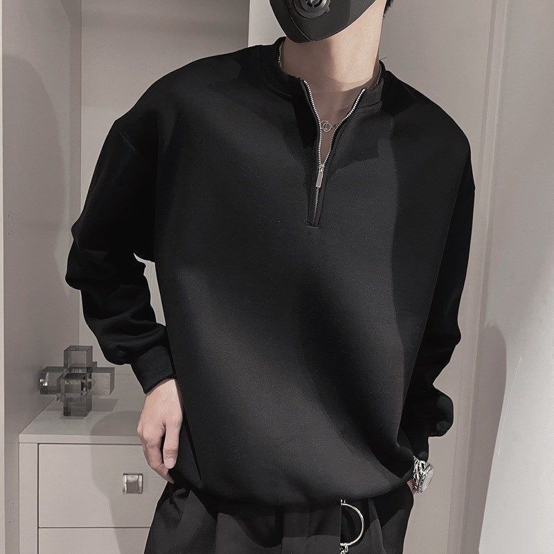 เสื้อฮู้ดดี้ผู้ชายคอตั้งแบบซิป - Streetwear Brand Aesthetic บทวิจารณ์และราคา