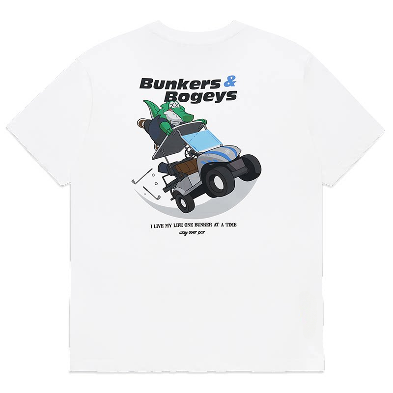 เสื้อยืดลายการ์ตูนจระเข้บนรถกอ - Streetwear Brand Golf บทวิจารณ์และราคา