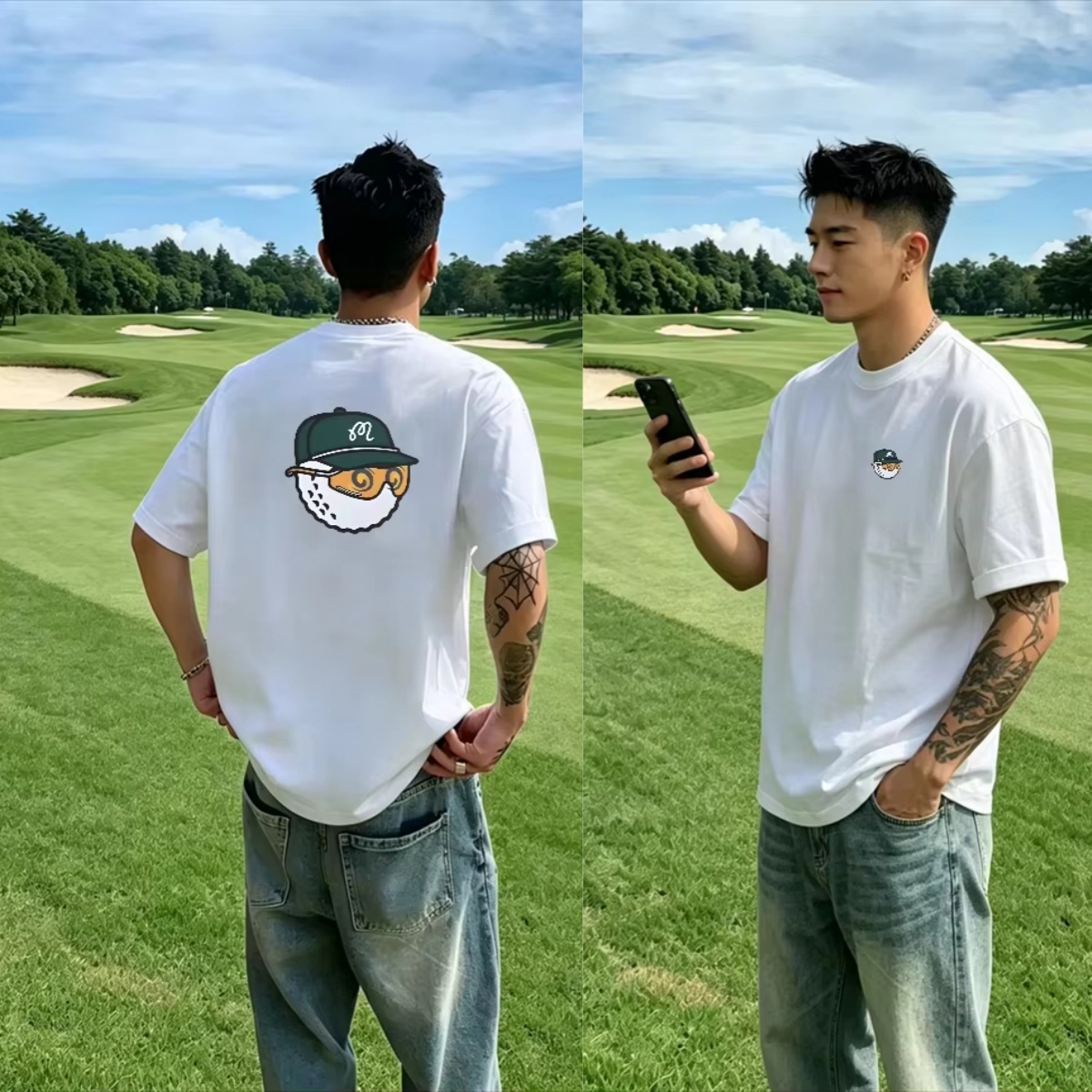 เสื้อยืดลายการ์ตูนกอล์ฟคลาสสิก - Streetwear Brand Golf บทวิจารณ์และราคา